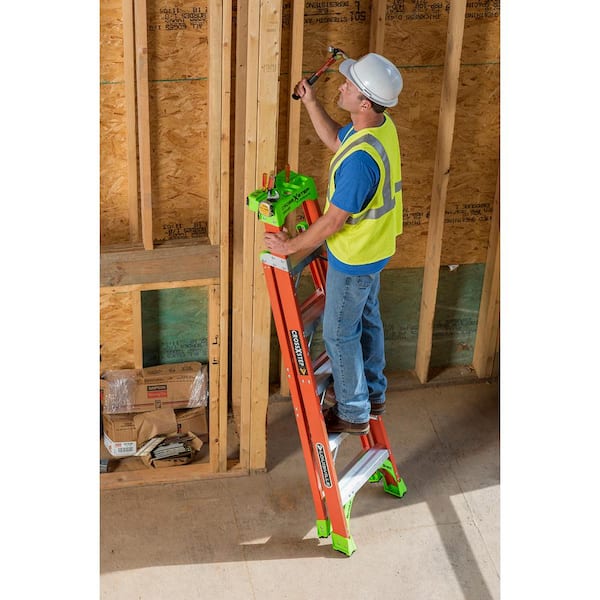 Louisville Ladder - The industry changing Step-to-Leaning 2-in-1 Cross Step  Ladder is trusted by the pros! Its HiVis green top and shoes make it easily  identifiable to prevent fines and improve workplace