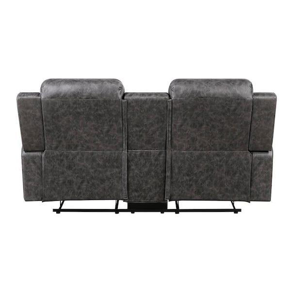 Lazzara Thorne 74 in W Microfiber Fabric 2-Seater Manual Double