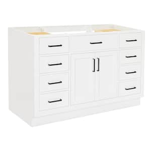 Hepburn 54 in. W x 21.5 in. D x 34.5 in. H Bath Vanity Cabinet without Top in White
