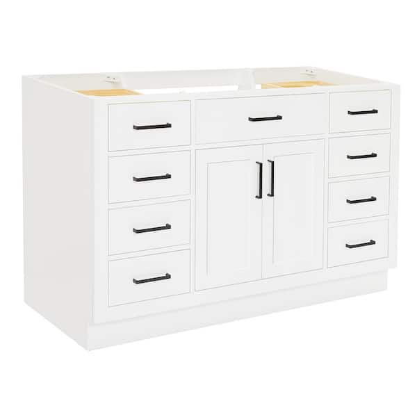 Hepburn 54 in. W x 21.5 in. D x 34.5 in. H Bath Vanity Cabinet without Top in White