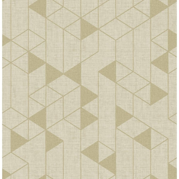 SCOTT LIVING Fairbank Gold Metallic Linen Geometric Non-Pasted Non ...