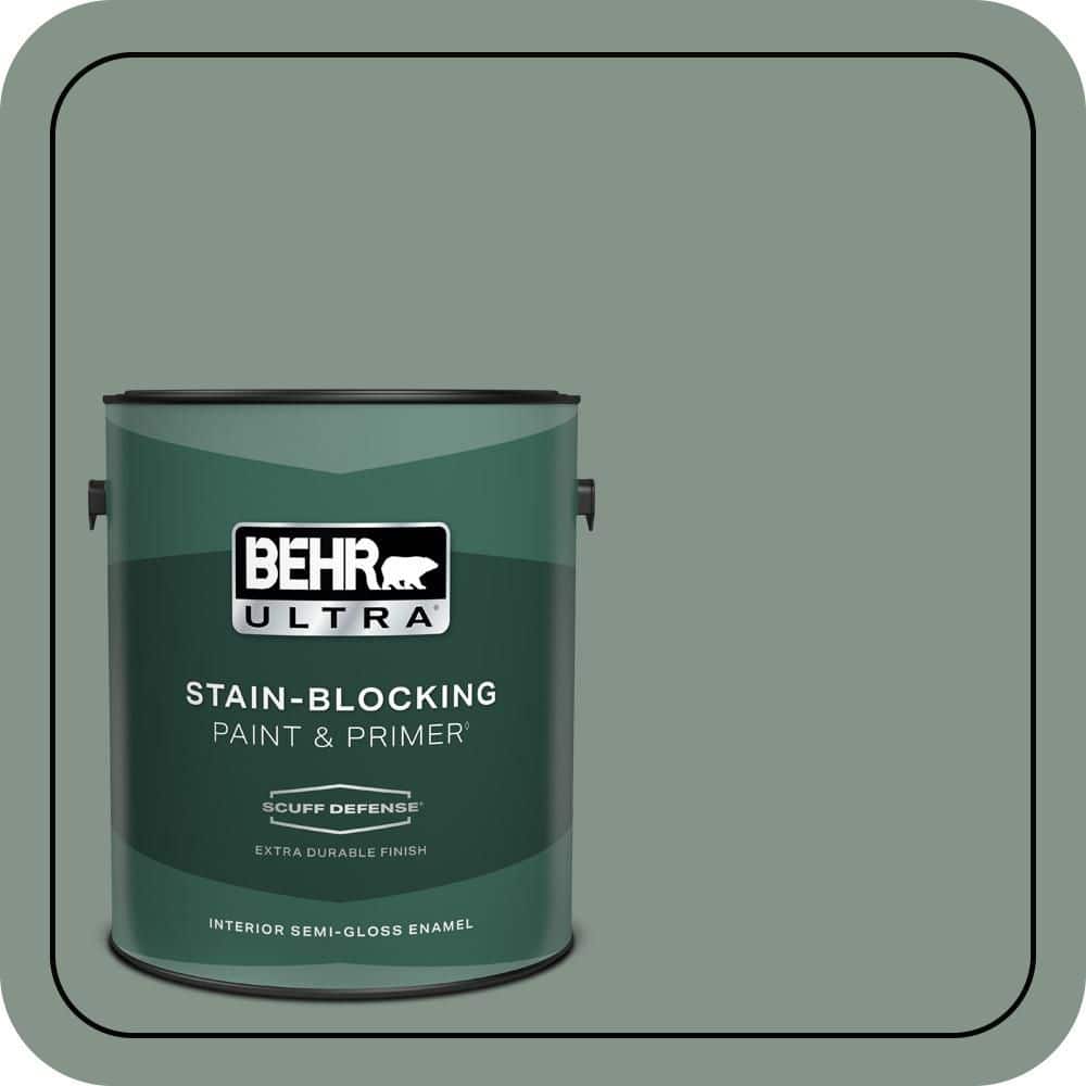 1 gal. #460F-4 Wethersfield Moss Extra Durable Semi-Gloss Enamel Interior Paint & Primer price history on PriceWatchPro