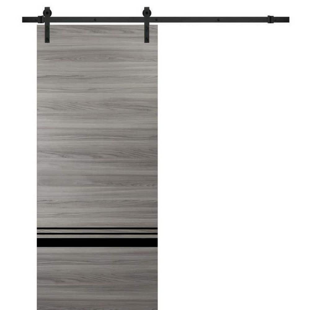 Assembly Required 28 in. x 96 in. 1-Panel Ginger Ash Solid Wood with Honeycomb Sliding Barn Door with Hardware Kit price history on PriceWatchPro