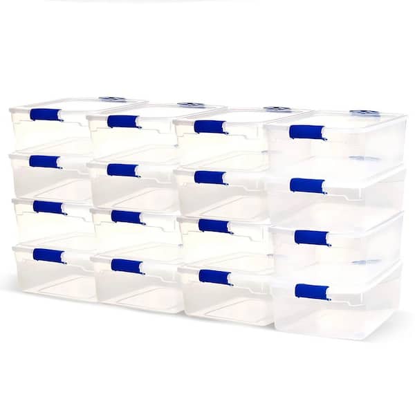 15.5 qt. Heavy Duty Clear Plastic Stackable Storage Containers (16-Pack)