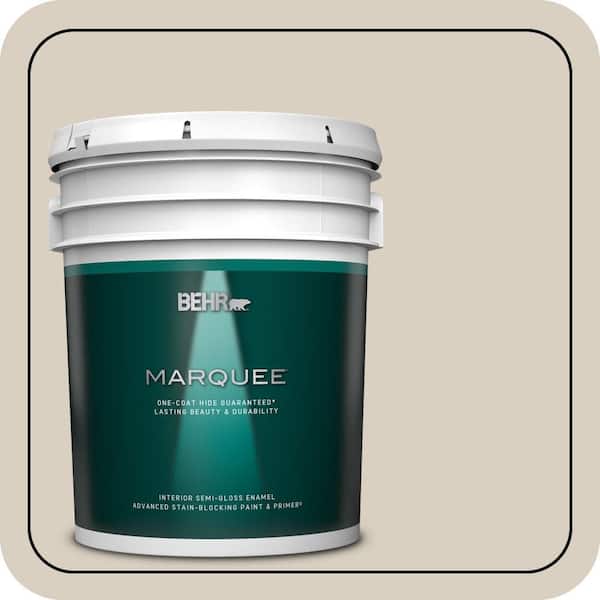 BEHR MARQUEE 5 gal. Designer Collection #DC-011 Gray Envelope Semi-Gloss Enamel Interior Paint & Primer