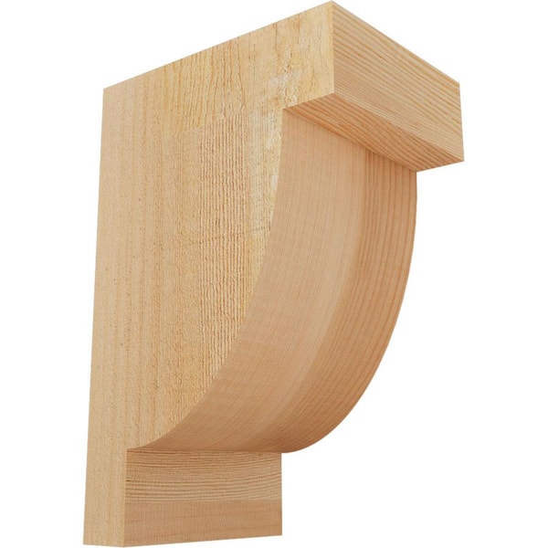 Ekena Millwork 6 in. x 8 in. x 12 in. Douglas Fir Alpine Rough Sawn Corbel