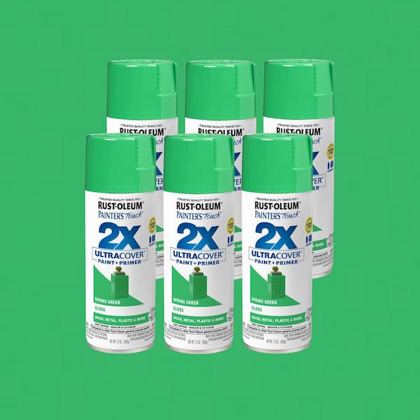 12 oz. Gloss Spring Green General Purpose Spray Paint (6-Pack)