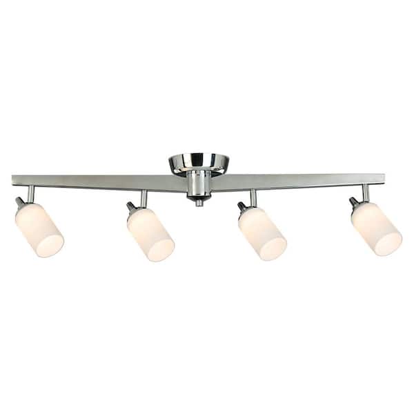 Eglo 1600 Penn Ave 2.5 ft. 4-Light Chrome Integrated LED Fixed Track Lighting Kit