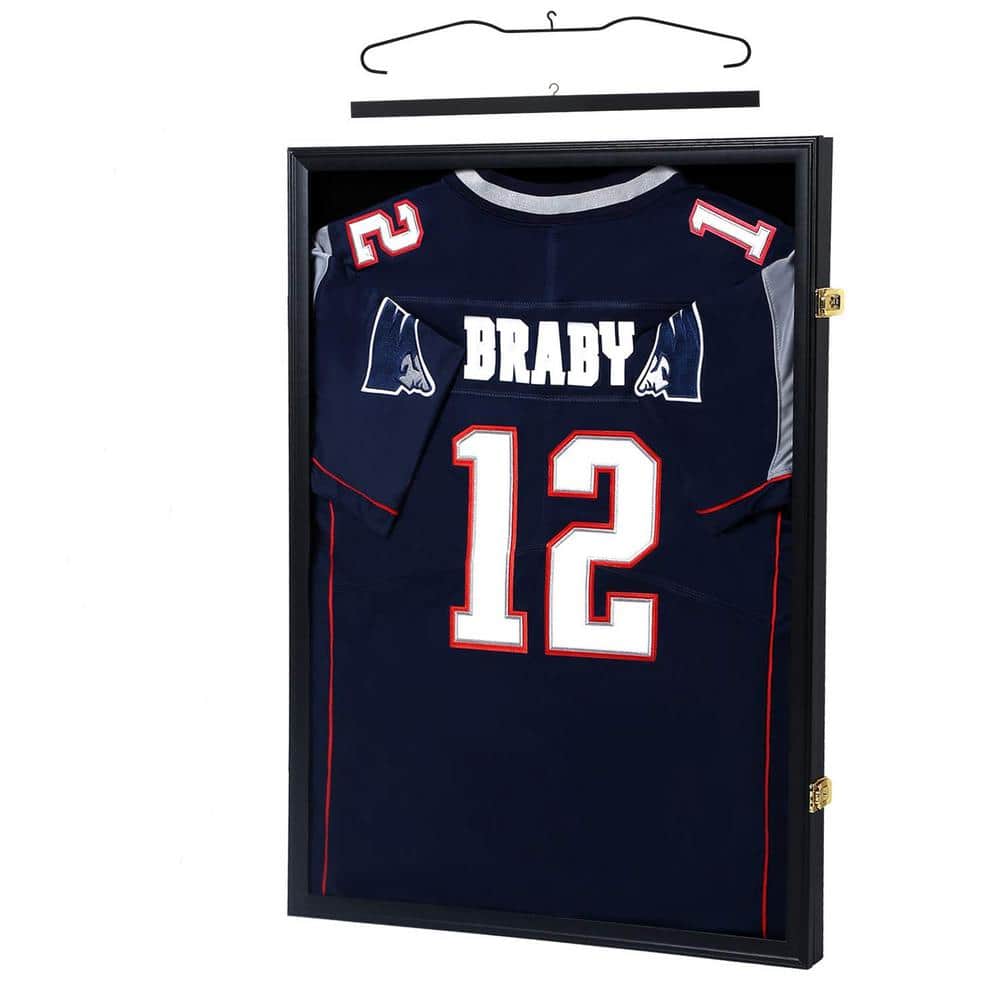 23 in. W x 31 in. H Matte Black Jersey Display Case Jersey Shadow Box Picture Frame for Sports Shirt (q Set) price history on PriceWatchPro