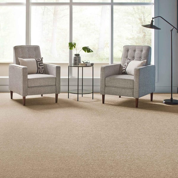 Gemini II - Artisan Hue - Beige 56 oz. Polyester Texture Installed Carpet