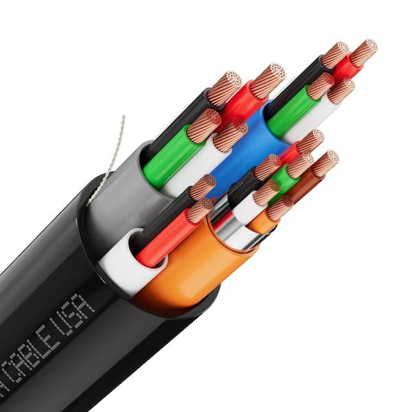 Syston Cable Technology 50 ft. Black Access Control Composite Wire - 18/4+22/3pr OAS+22/2+22/4, CMP, Copper, Lock Power Card Reader Door Contact