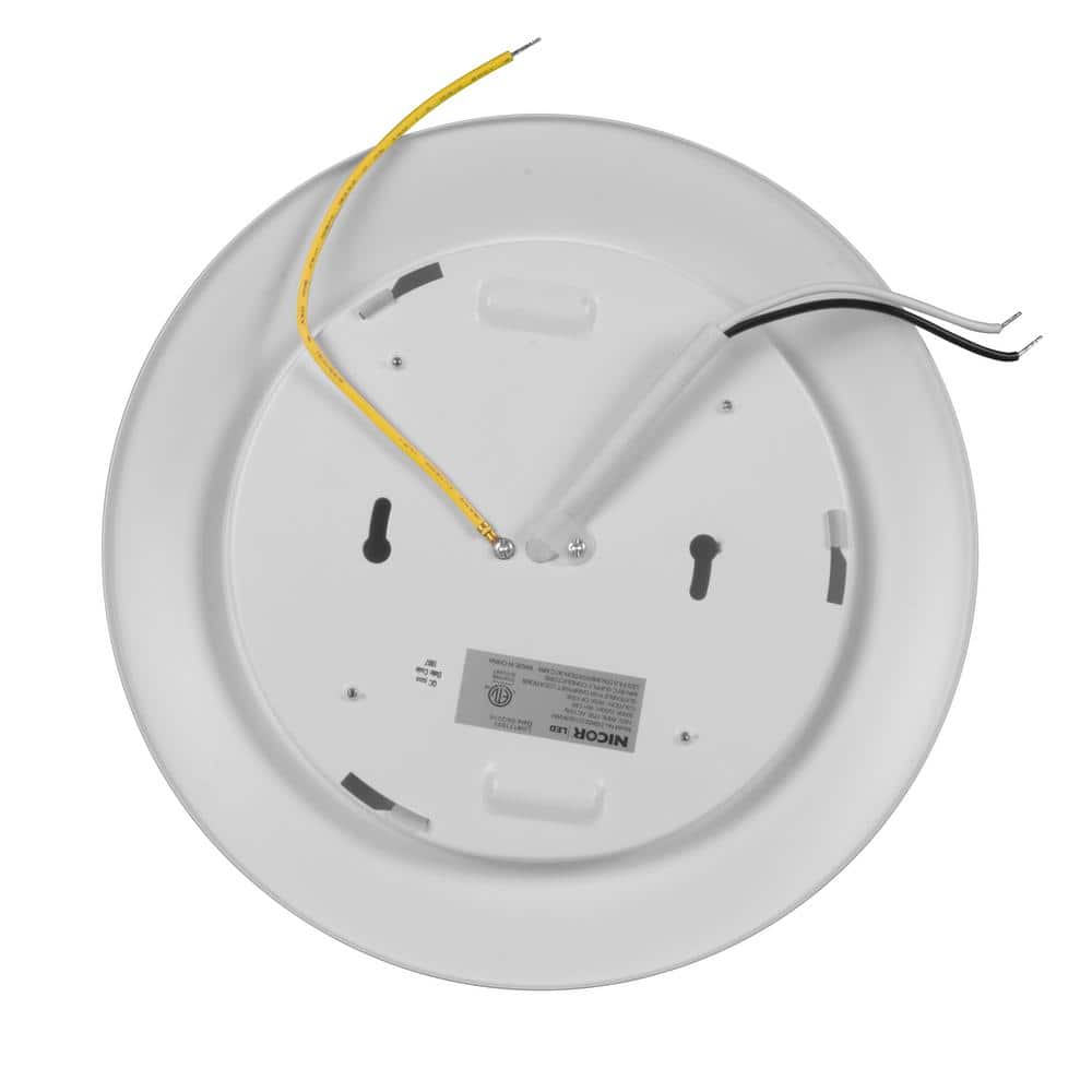 Matte White Aluminum Round LED Downlight, 9.44 Inches