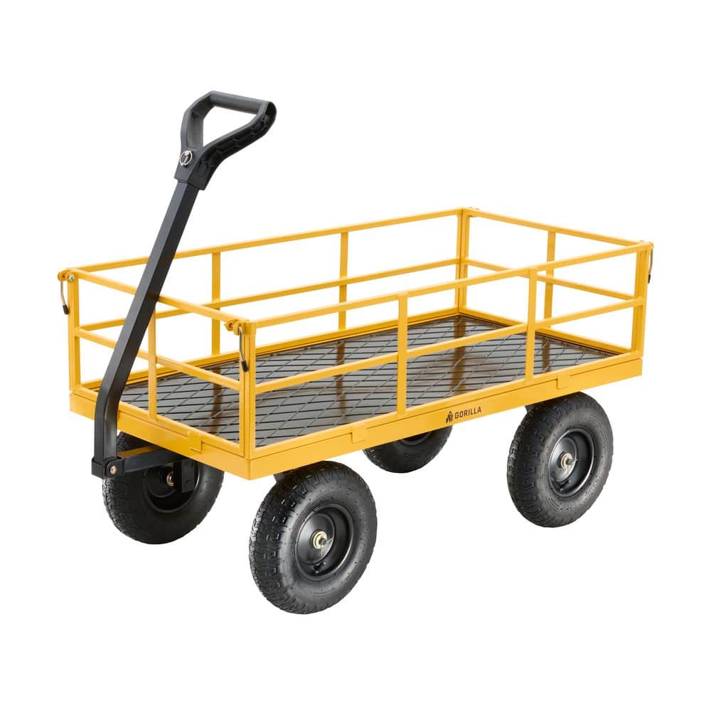 8 cu. ft. Steel Dump Garden Cart, 39 in. x 28 in. Steel Bed, 1200 lbs. Capa