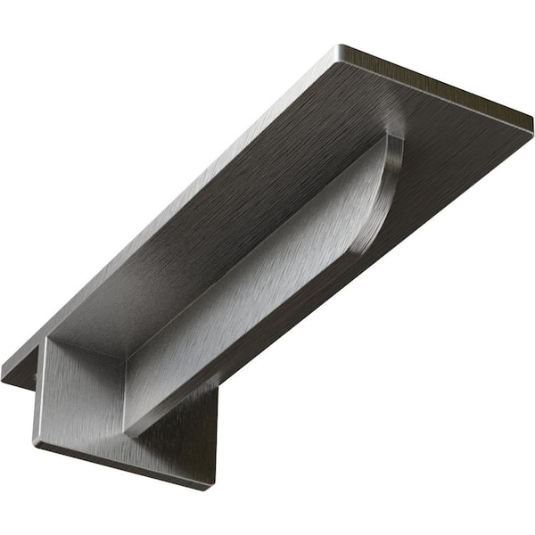 Ekena Millwork 10 in. x 3 in. x 2 in. Stainless Steel Unfinished Metal Heaton Bracket