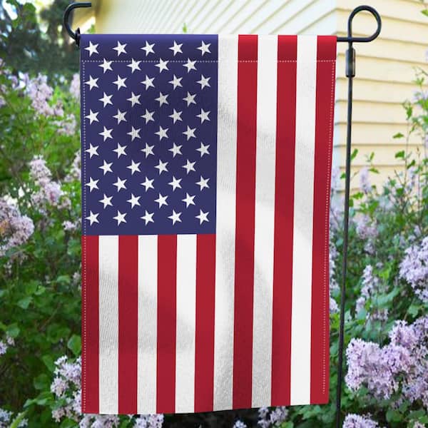 Both Sided Happy Independence Day Decorative Garden Flag & Yard Flags US Design Set of 2 US Flag 100% Polyester Small 12 x 18 inches NEW US Garden Flag Flag Pack of 2 Weather Resistant 