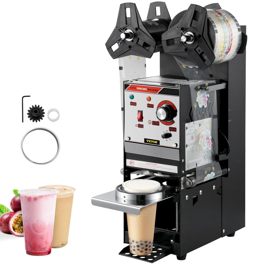 A-FCS608 Boba Cup Sealing Machine | Commercial Use | Automatic Cup Sealer |  400-600 cups/h | Cups 3.5” & 3.7” (90 & 95 mm) diameter / 7” (180 mm) max