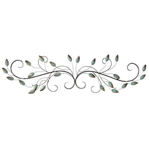 40 in. Charlie Metal Blue Green Wall Decor