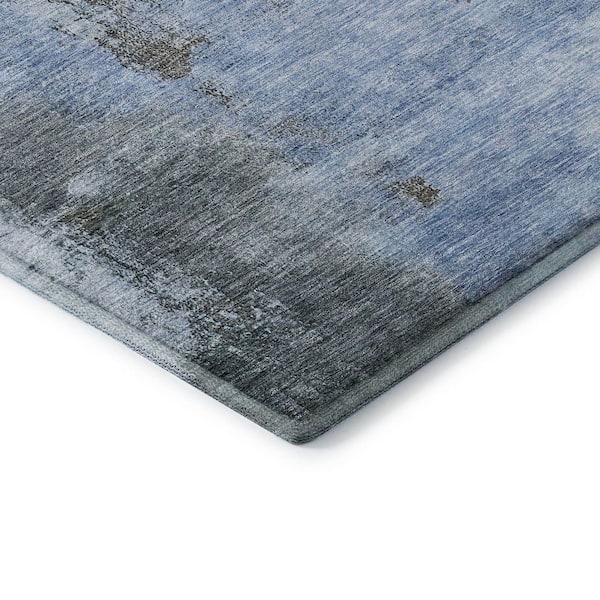 Mayfield Premium Machine Washable Abstract AMF1068 Blue 10 ft. x 14 ft. Area Rug