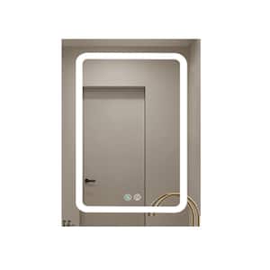 19.69 in. W x 29.53 in. H Rectangular Black Aluminum Surface Mount Medicine Cabinet with Mirror