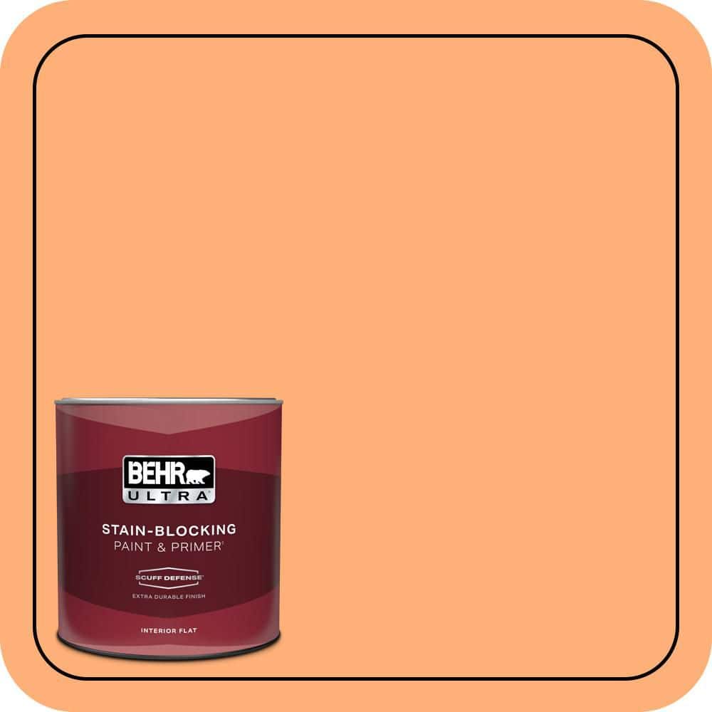 1 qt. #260B-5 Cantaloupe Slice Extra Durable Flat Interior Paint & Primer price history on PriceWatchPro