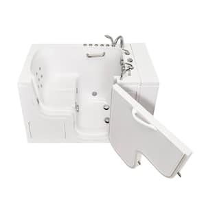 Wheelchair Transfer32 52 in. Walk-In Whirlpool Bathtub in White with Independent Foot Massage, Fast Fill Faucet,RH Drain