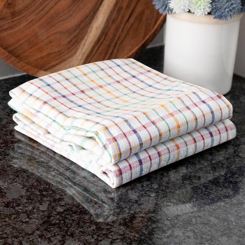 Multicolor Cotton Plaid Kitchen Towel Set