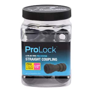 ProLock 1/2 in. Push-to-Connect Plastic Coupling Fitting Pro Pack (8-Pack)