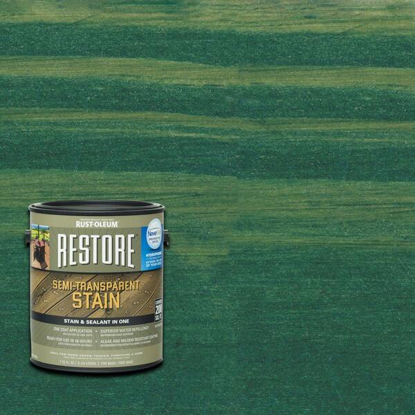 Rust-Oleum Restore 1 gal. Semi-Transparent Stain Tile Green with NeverWet