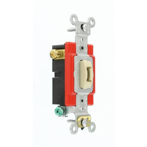 20 Amp Industrial Grade Heavy Duty 3-Way Locking Switch, Ivory 1223-2IL