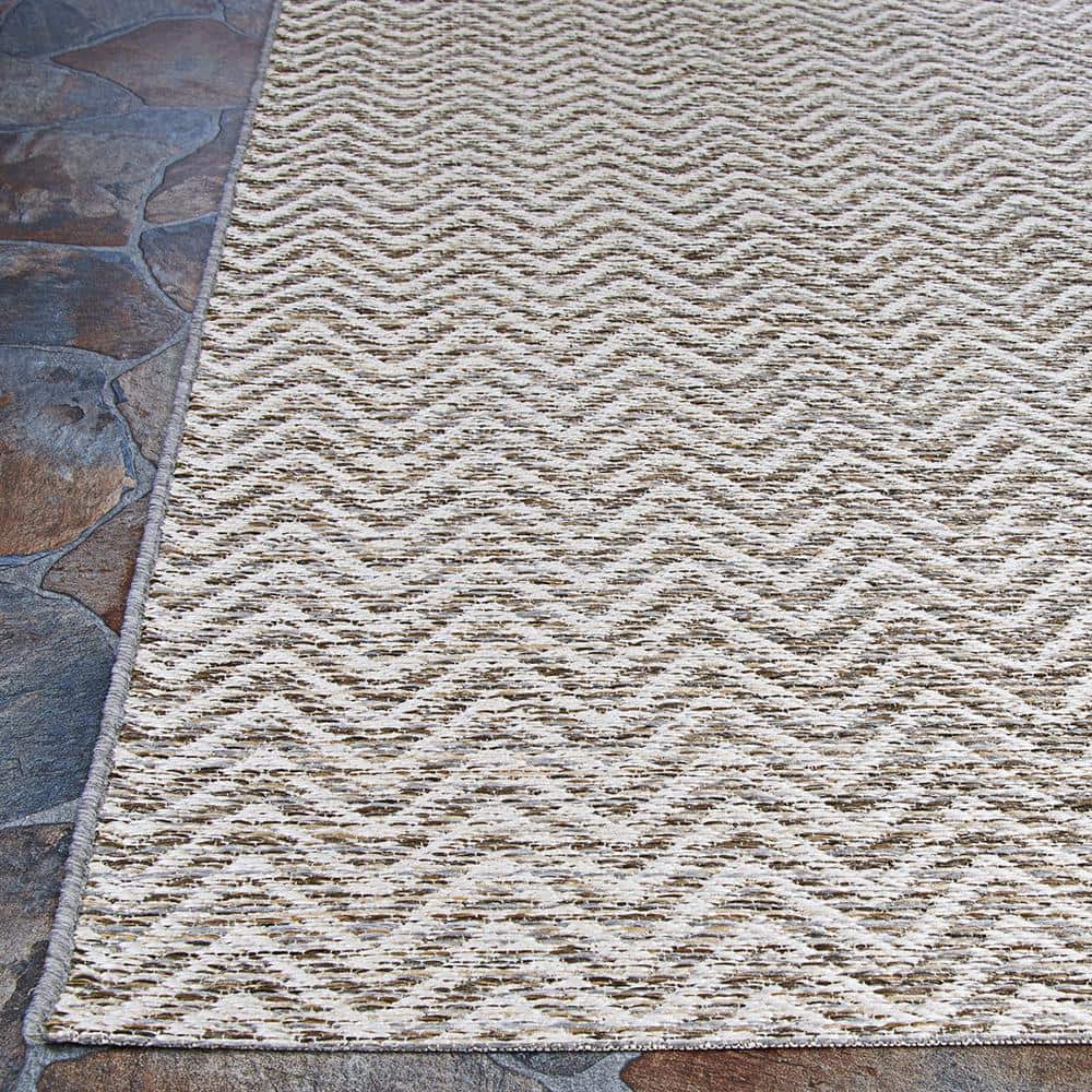 Ivory Elegance Indoor/Outdoor Flat Weave Area Rug, 2' x 3'7"