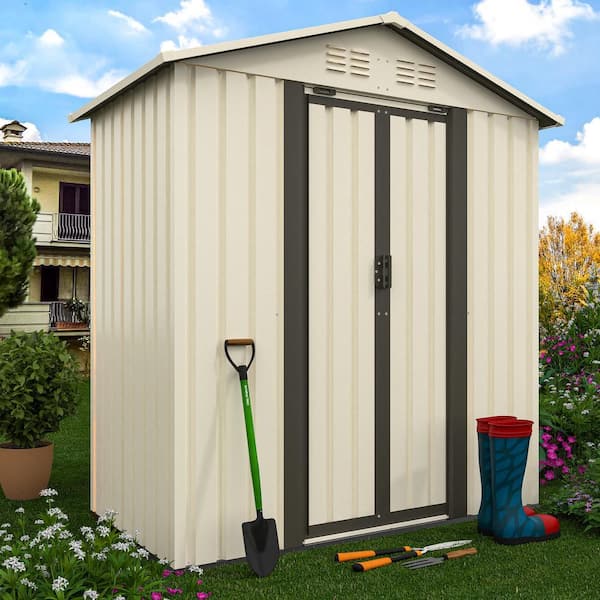 Huluwat 5 ft. W x 3 ft. D Outdoor Metal Storage Shed with Double