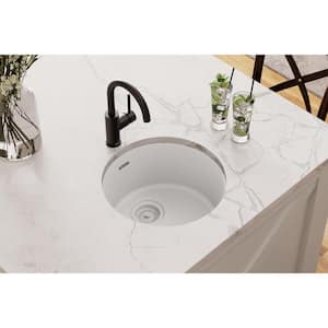 Quartz Classic  18in. Dual Mount 1 Bowl  White Granite/Quartz Composite Sink Only and