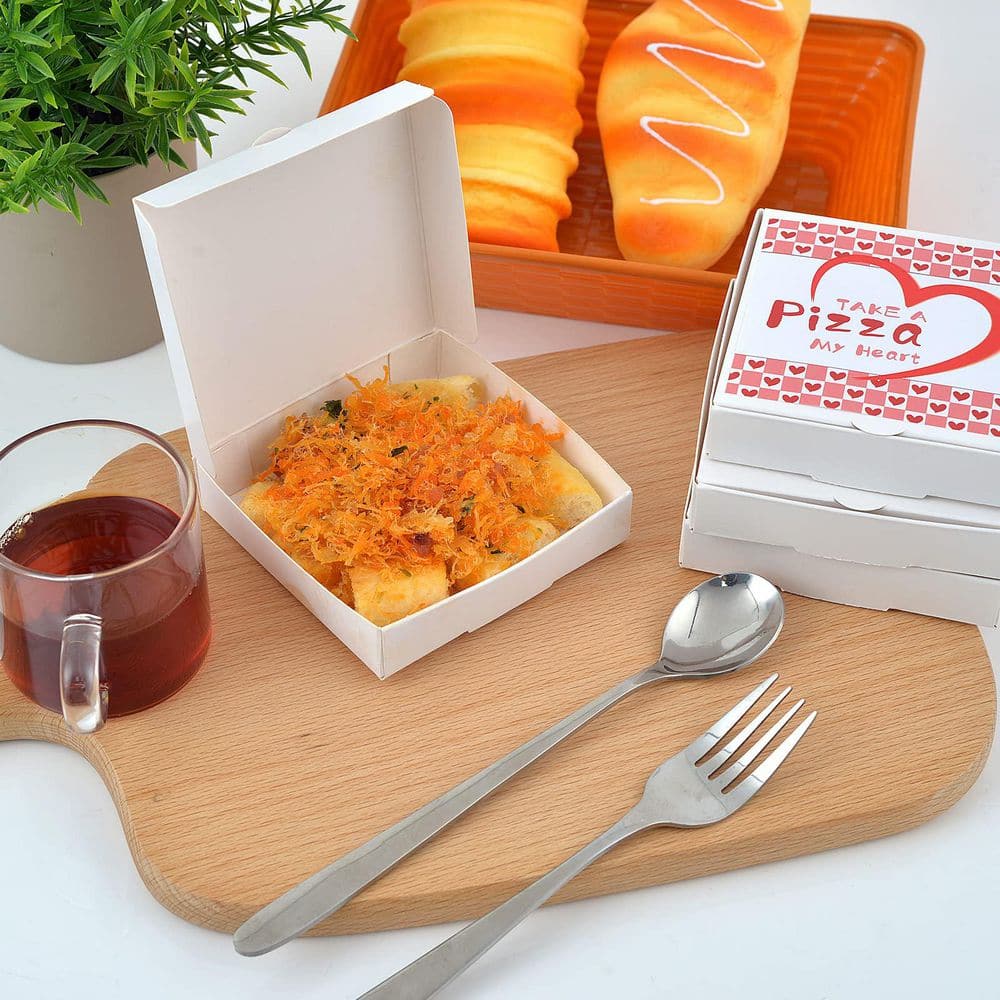 3.5 in. x 3.5 in. Square Cardboard Mini Pizza Box for Celebrations Party Christmas Birthdays Weddings, White (50-Pack) price history on PriceWatchPro