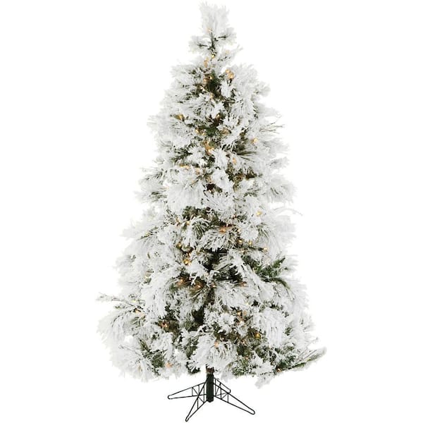 Flocking gives West Coast Christmas trees that snowy look