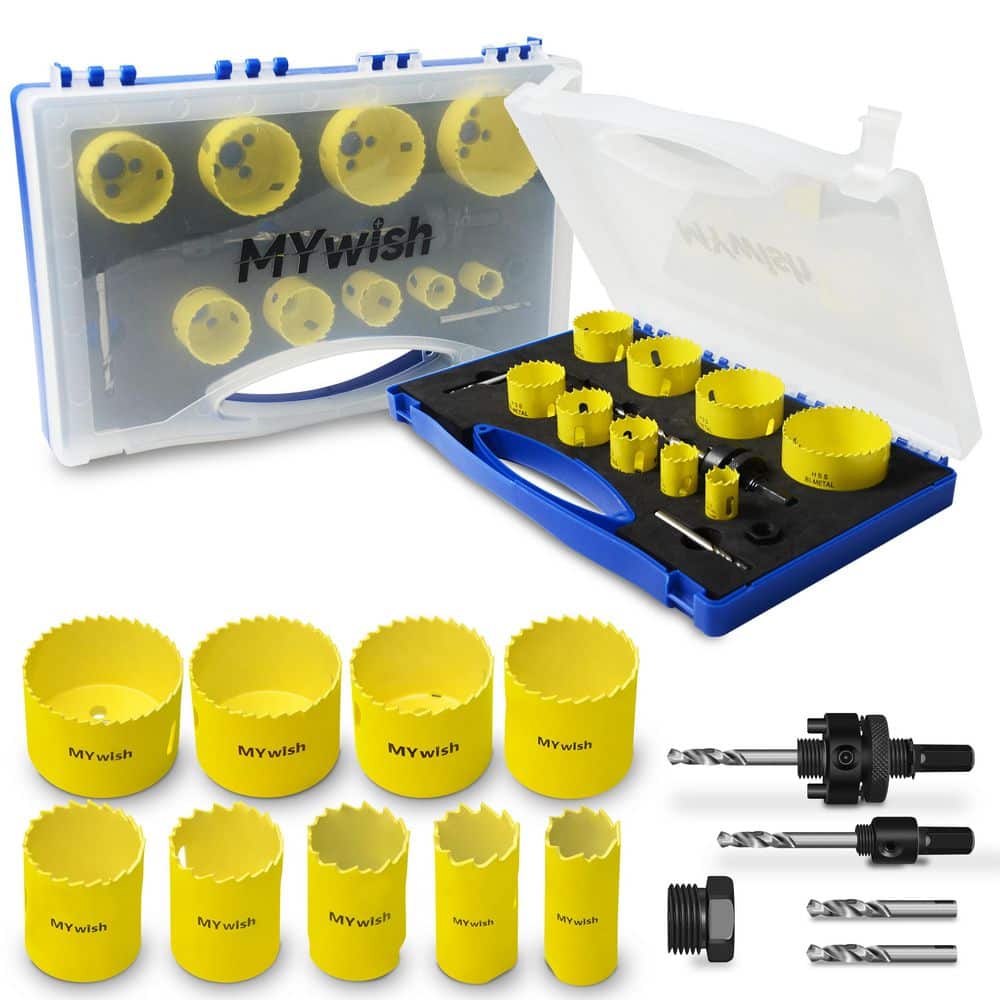 MYWISH M42 Bi-Metal Hole Saw Kit (14-Piece) (SF-KKQ014)