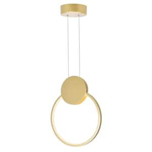 Pulley 10 in LED Satin Gold Mini Pendant