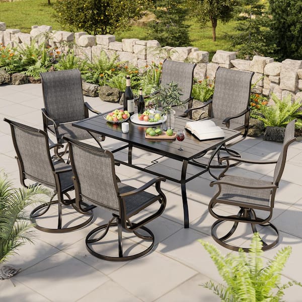 Unbranded 6-Gray Ashan Outdoor Dining Armchair (Set of 6)