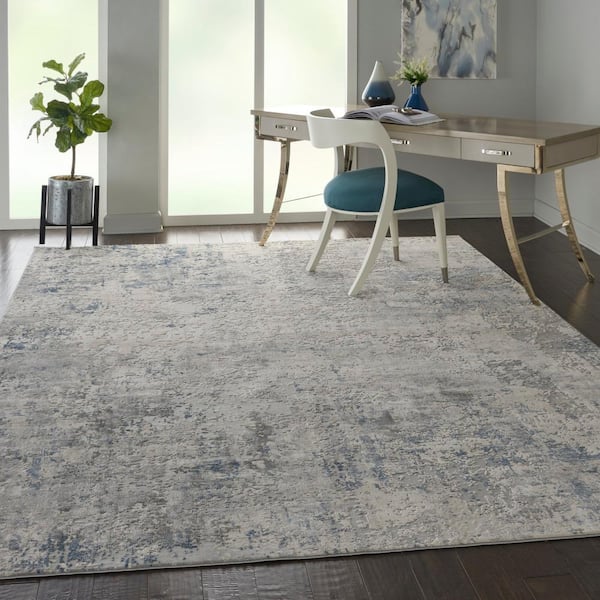 Nourison Rhapsody RH003 Beige Blue Area Rug – Incredible Rugs and