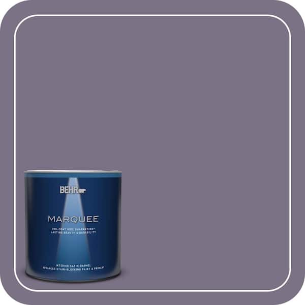 BEHR MARQUEE 1 qt. #660F-6 Peruvian Violet Satin Enamel Interior Paint & Primer