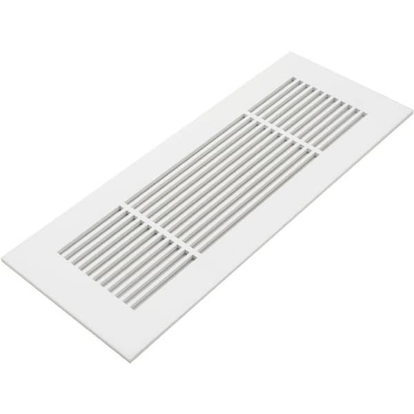 Reggio Registers Royal Series 12 in. x 6 in. White Steel Vent Cover Grille for Home Floors Without Mounting Holes