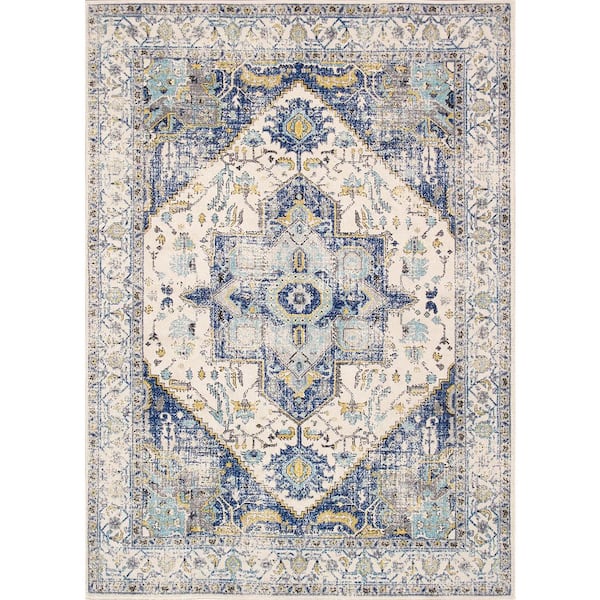 Chelsea Ivory 3 ft x 6 ft Medallion Area Rug