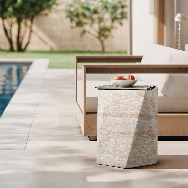 YAMA Table ウォルナット Yamazaki Tower Side Table | The Container Store