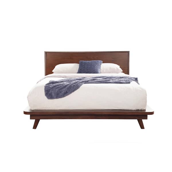 Alpine Furniture Gramercy Walnut Brown Wood Frame California King Platform Bed