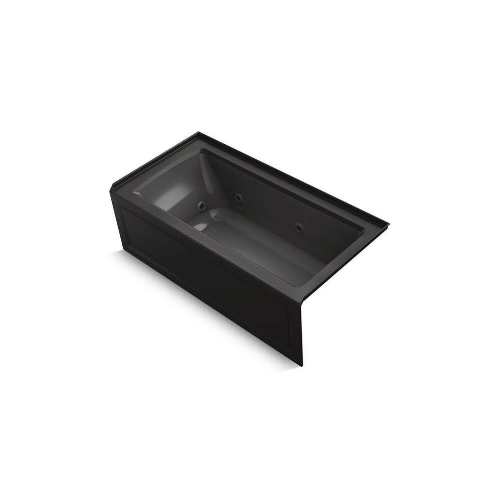 Archer 60 in. x 30 in. Whirlpool Bathtub with Right Drain in Black price history on PriceWatchPro