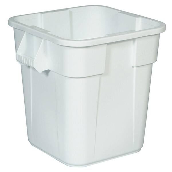 Rubbermaid Commercial Products BRUTE 40 Gal. White Square Trash Can