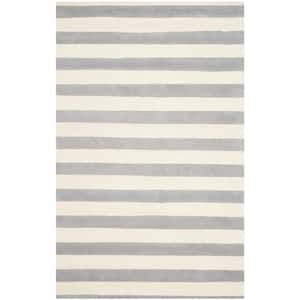 Cambridge Gray/Ivory 6 ft. x 9 ft. Striped Area Rug