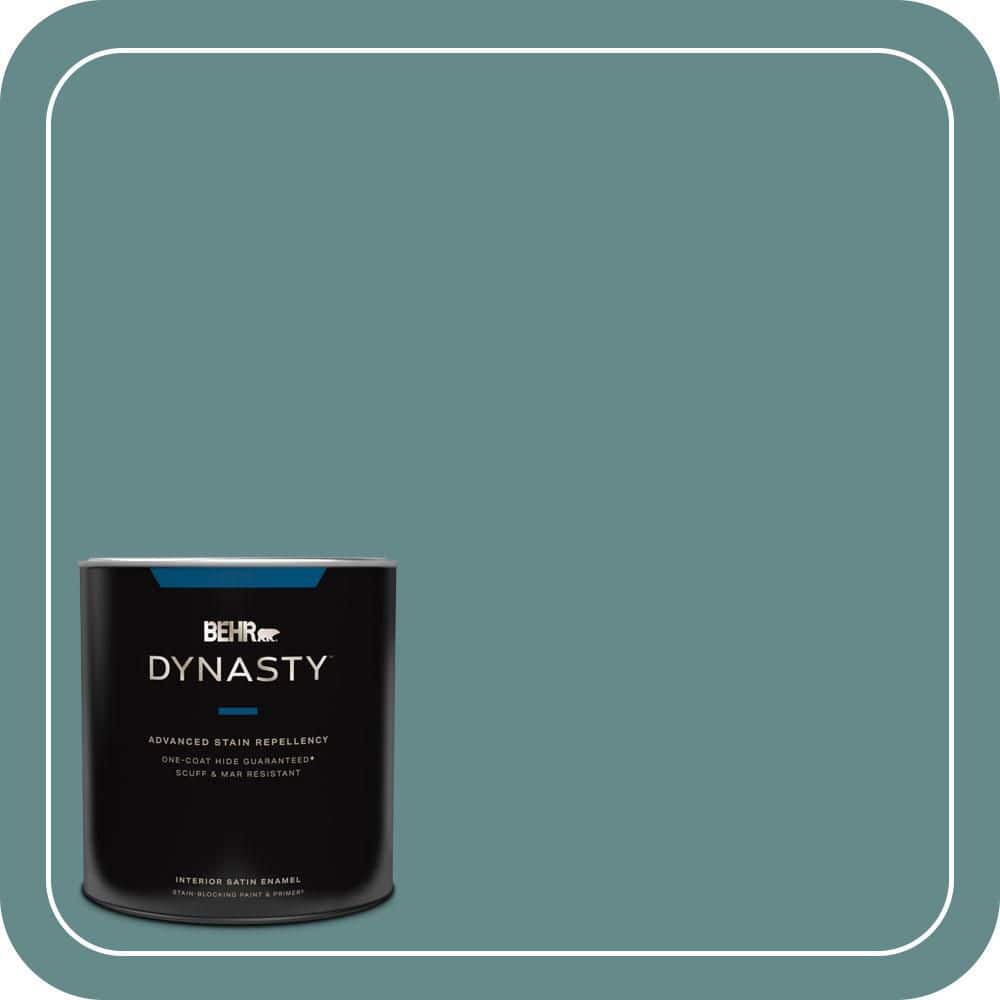 1 qt. #S440-5 Tasmanian Sea One-Coat Hide Satin Enamel Interior Stain-Blocking Paint & Primer price history on PriceWatchPro