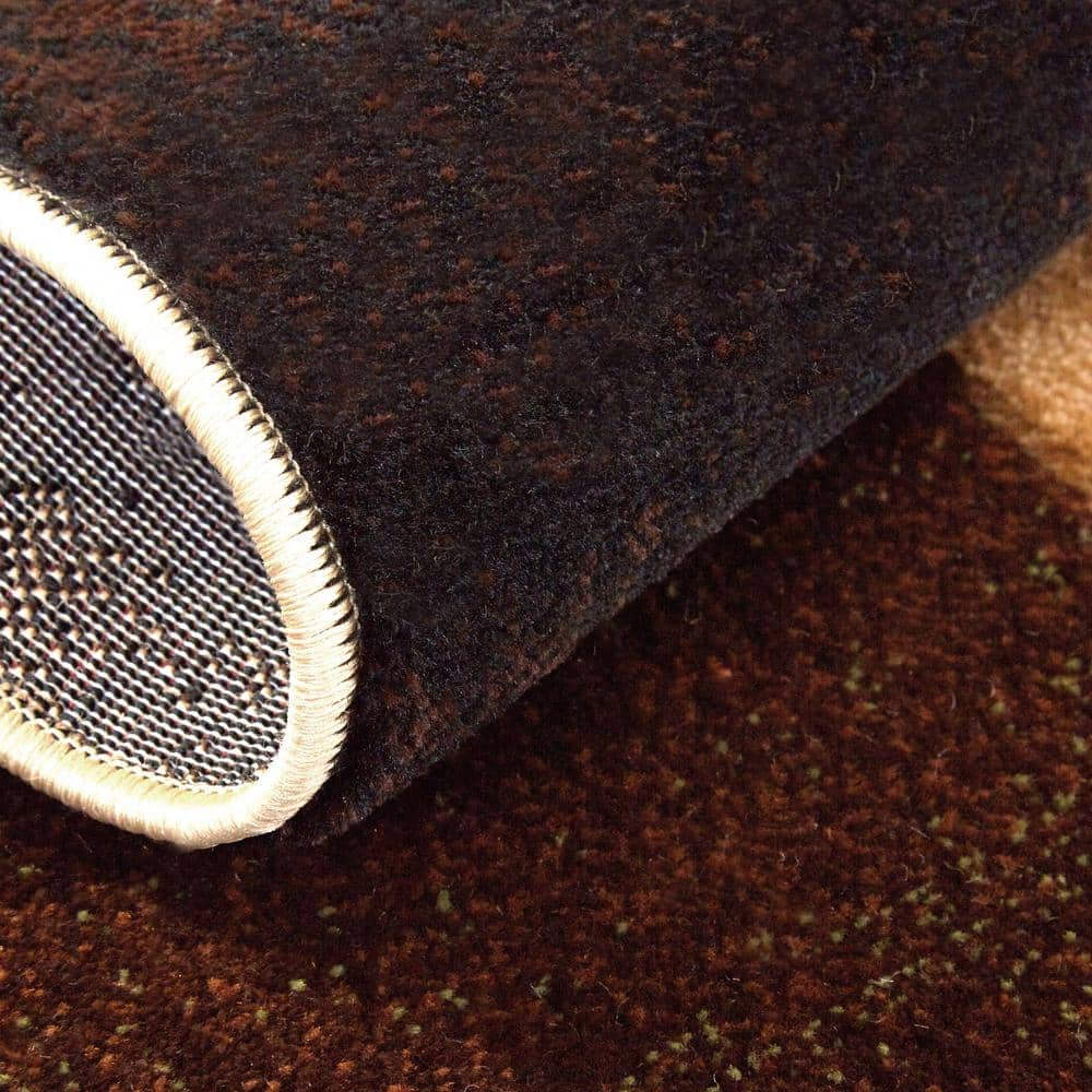 Chic Khaki Geometric Tufted Area Rug with Non-Slip Backing