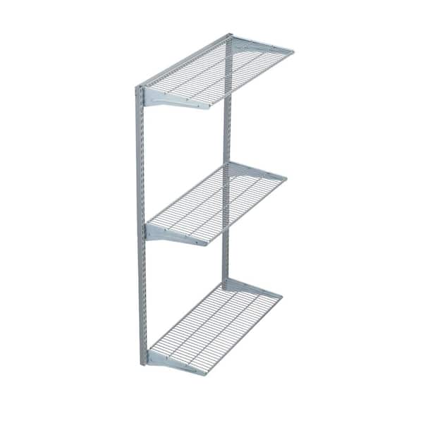 Triton Products 16 in. x 63 in. Steel Garage Wall Shelving in Gray