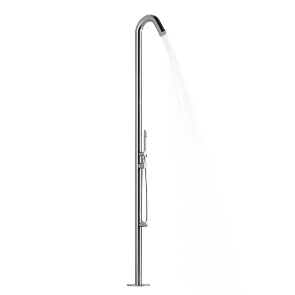 PULSE ShowerSpas Wave 1-Spray Brushed Stainless Steel Outdoor Shower Faucet System